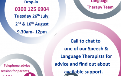 Speech and Language Therapy drop-ins – Summer 2022